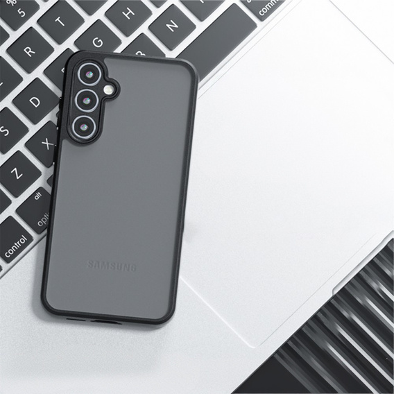 Tok Samsung Galaxy A55 5G, Fusion Hybrid, kameravédelemmel, átlátszó / fekete