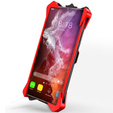 Páncélozott tok Samsung Galaxy S22 Ultra 5G, Aluminum Alloy, fekete / piros