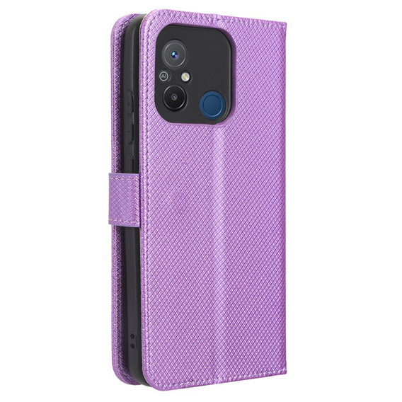 Pattintható tok a Xiaomi Redmi 12C, Wallet, Smart Magnet, lila