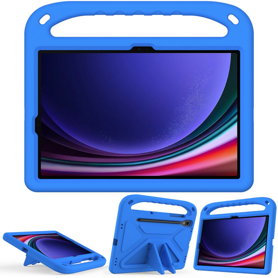 Gyermek tok Samsung Galaxy Tab S10 Lite / S10 FE / S9 FE, fogantyúval, kék