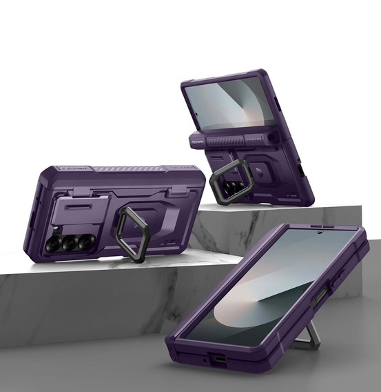 Páncélozott tok a Samsung Galaxy Z Fold 6 5G, Dexnor Full Body S-Pen Slot, lila