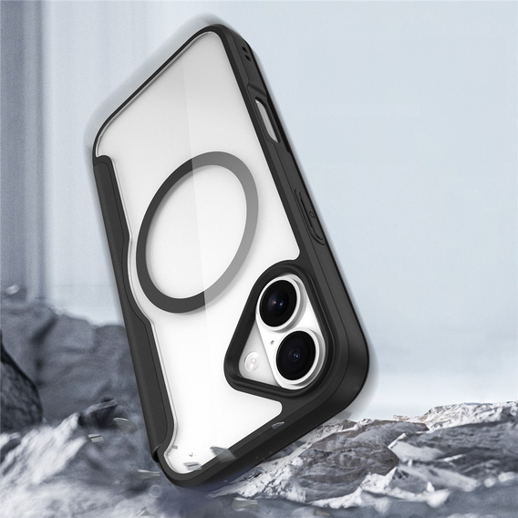 Dux Ducis tok iPhone 17-hez, Skin X Pro, patenttal, MagSafe-hoz, fekete