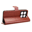 Pattintható tok a Xiaomi 14T Pro, Crazy Horse Wallet, barna