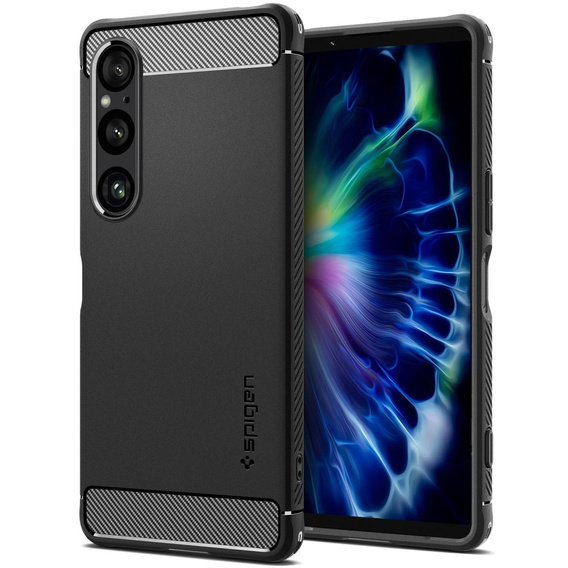 SPIGEN Rugged Armor tok Sony Xperia 1 VI készülékhez – Matt fekete