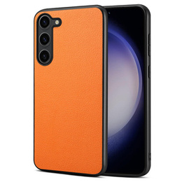 Telefontok a Samsung Galaxy S24, Calf Texture, narancssárga