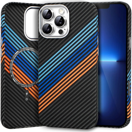 Tok iPhone 13 Pro, Carbon Fiber MagSafe, sötétkék
