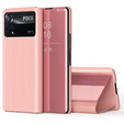 Telefontok a Xiaomi Poco X4 Pro 5G, Clear View, rózsaszín rose gold