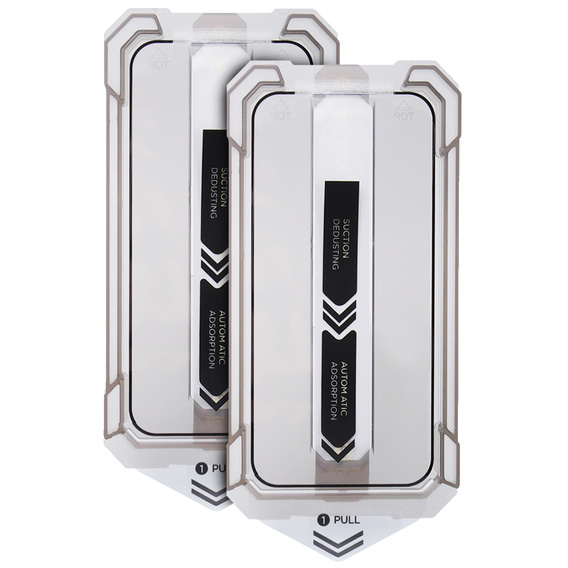 2x edzett üveg iPhone 16e / 14 / 13 / 13 Pro, ERBORD Easy App Full Screen Protector
