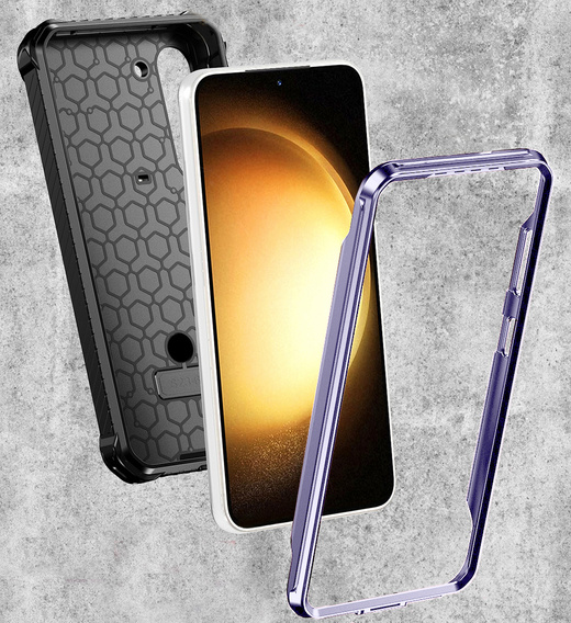 Telefontok a Samsung Galaxy S23 Plus, Heavy Duty Ring Belt Clip, lila