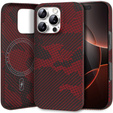 Tok iPhone 16 Pro Max hoz, Aramid Fiber MagSafe, piros