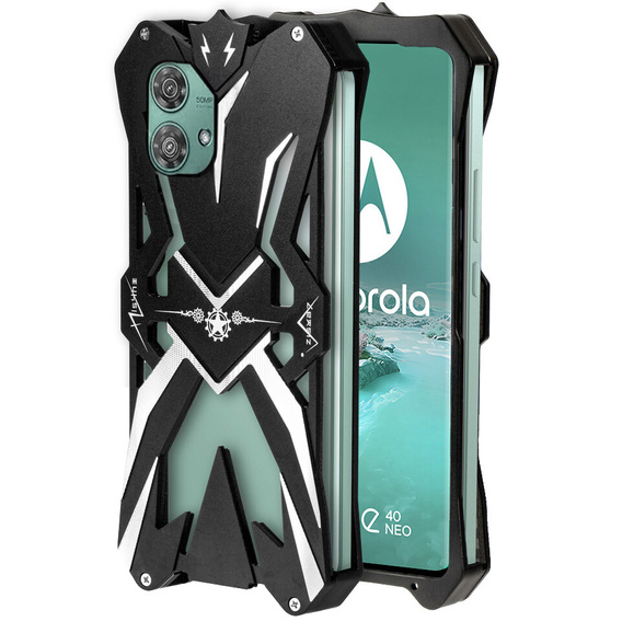Páncélozott tok Motorola Edge 40 Neo, Aluminum Alloy, fekete