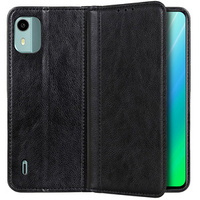 Telefontok a Nokia C12, Wallet Litchi Leather, fekete