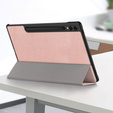 Tok Samsung Galaxy Tab S9 FE+ Plus, Smartcase tolltartóval, rózsaszín rose gold