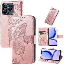 Pattintható tok a Realme Note 50, Butterfly, rózsaszín rose gold