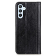 Telefontok a Samsung Galaxy A55 5G, Wallet Litchi Leather, fekete