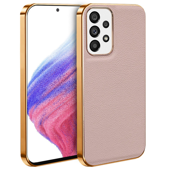 Telefontok a Samsung Galaxy A53 5G, Cowhide Leather, rózsaszín