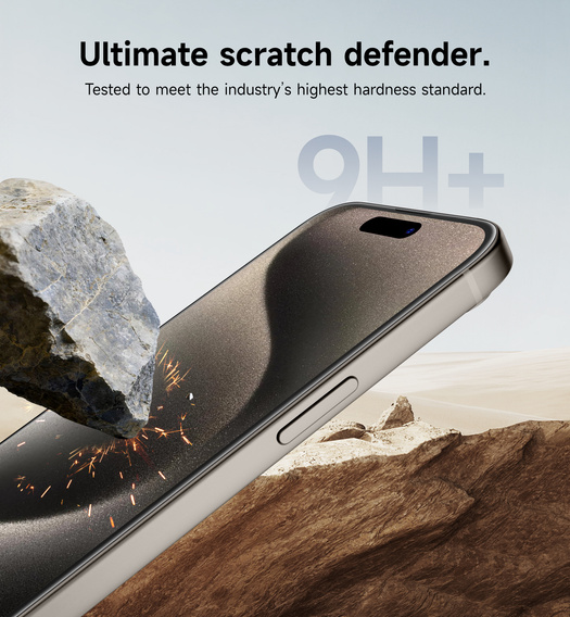 2x SURITCH edzett üveg iPhone 15 Pro készülékhez