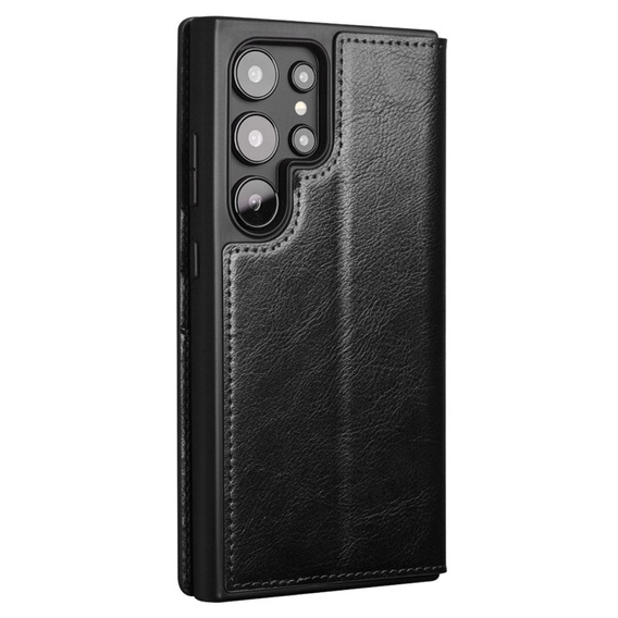 QIALINO bőr pénztárca tok patenttal Samsung Galaxy S24 Ultra számára