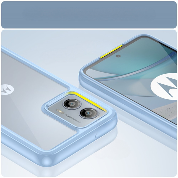 Telefontok a Motorola Moto G53 5G, Fusion Hybrid, átlátszó / kék