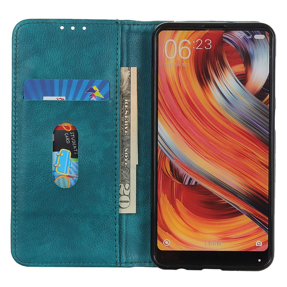 Pattintható tok OnePlus 13, Split Leather, zöld