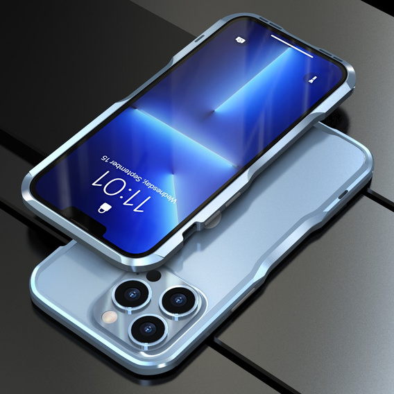 Teletok LUPHIE iPhone 13 Pro Max-hoz, Armor Bumper, kék