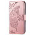 Pattintható tok a Honor Magic 6 Lite 5G, Butterfly, rózsaszín rose gold