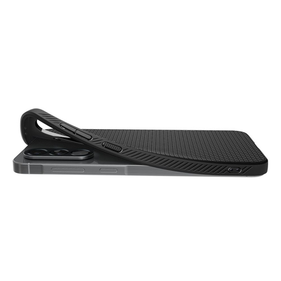 A Spigen tok Samsung Galaxy A56 5G, Liquid Air, fekete + 9H edzett üveghez