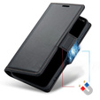 Tok Xiaomi Redmi Note 13 5G, ERBORD Glossy Litchi, pénztárca patenttal, fekete