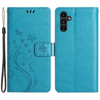 Pattintható tok a Samsung Galaxy A55 5G, Wallet, Butterfly, lila