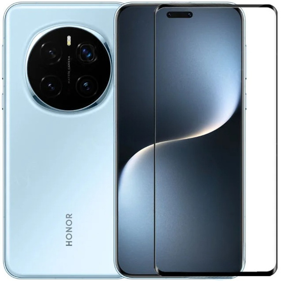 3D edzett üveg Honor Magic 7 Pro készülékhez, fekete keretben