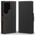 Bőr tok Samsung Galaxy S25 Ultra-hoz, ERBORD LeatherWallet, fekete