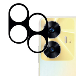 2x ERBORD edzett üveg a kamera számára, hogy Realme C55, fekete