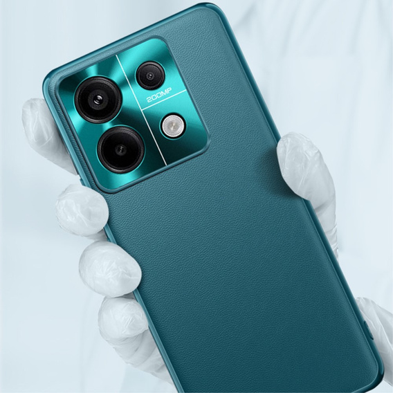Bőr tok Xiaomi Redmi Note 13 Pro+, leather hybrid, zöld
