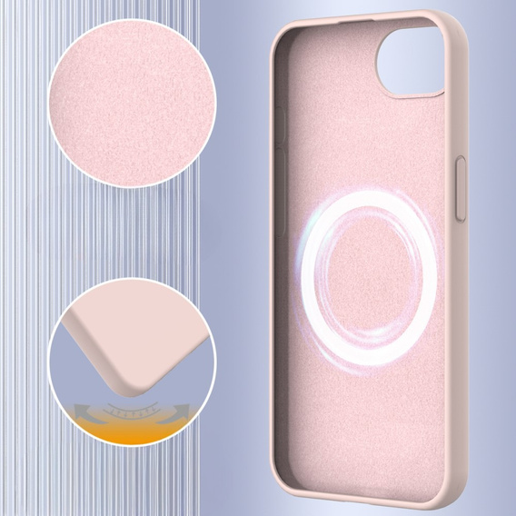 Telefontok a iPhone 16e, Silicone MagSafe, rózsaszín