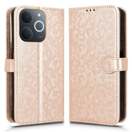 Flap tok Realme Note 70T 4G, Wallet Rhombus, arany