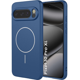 Szilikon tok a Google Pixel 10 Pro XL-hez, MagSafe-hoz, kék