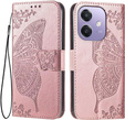 Pattintható tok a Oppo A40 / Oppo A40m, Butterfly, rózsaszín rose gold