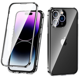 Tok iPhone 14 Pro, Magnetic Dual Glass, fekete