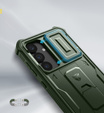 Páncélozott tok a Samsung Galaxy S25, Dexnor Full Body (Two Frames), zöld