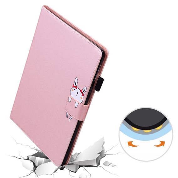 Tok Lenovo Tab M10 Plus 10.6 Gen 3, pánttal, animal, rózsaszín