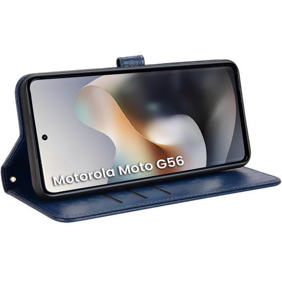 Flap tok Motorola Moto G56 5G, Wallet Rhombus, kék