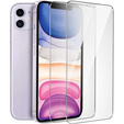 2x edzett üveg a iPhone XR/11, ERBORD 9H Hard Glass a képernyőn