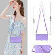 Flap tok Samsung Galaxy S25 Edge, Rhombus Crossbody Leather, lila