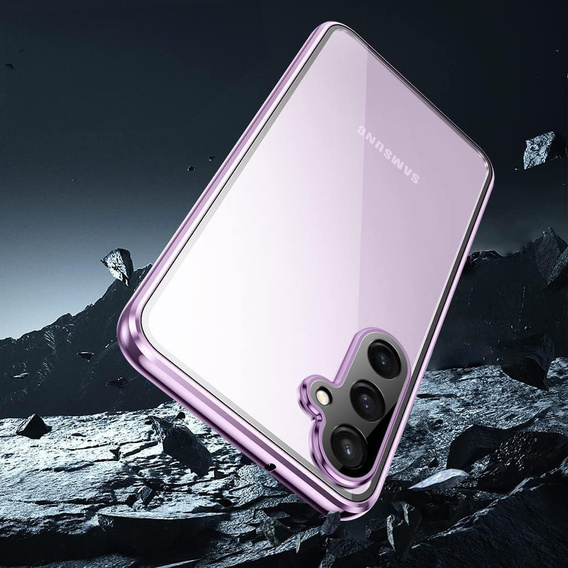 Tok Samsung Galaxy S24 FE, Magnetic Dual Glass, lila