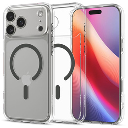 Spigen Ultra Hybrid MagSafe tok iPhone 17 Pro-hoz, átlátszó / grafit