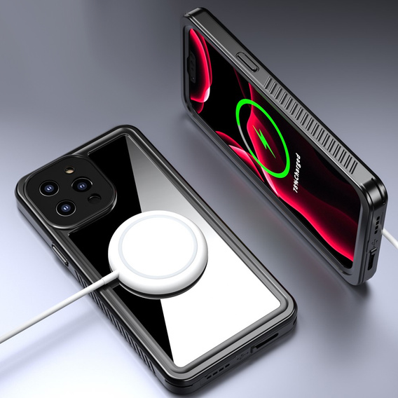 IP68 vízálló tok a iPhone 13 Pro Max, fekete