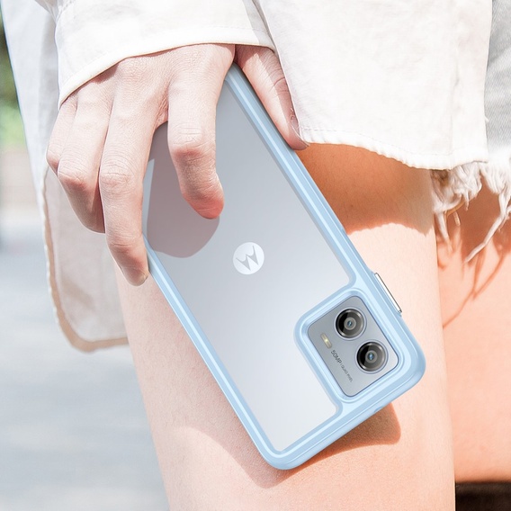 Telefontok a Motorola Moto G53 5G, Fusion Hybrid, átlátszó / kék