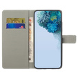 Pattintható tok a Motorola Moto G53 5G / G23 / G13, Wallet, colorful jellyfish, fekete