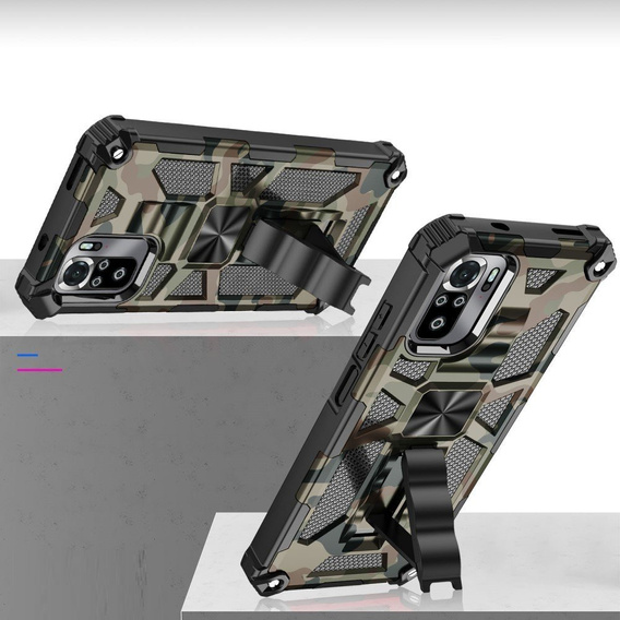 Telefontok a Xiaomi Redmi Note 10/ 10S, Armor Kickstand, zöld