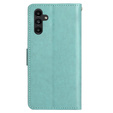 Pattintható tok a Samsung Galaxy A25 5G, Butterfly, menta + 9H üveg 